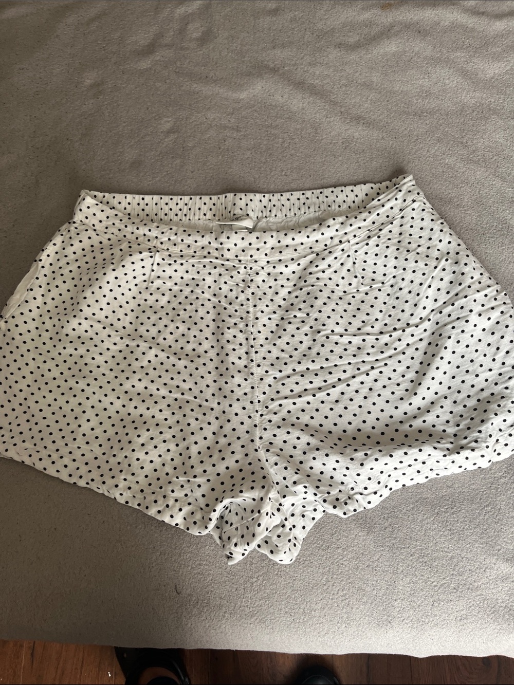kate spade White Shorts with Black Polka Dots